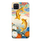 Manitoba Samsung Galaxy M33 Uyumlu Baskılı Yumuşak Silikon Telefon Kılıfı, Şeffaf, Balık Desenli