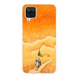 Manitoba Samsung Galaxy M33 Uyumlu Baskılı Yumuşak Silikon Telefon Kılıfı, Turuncu Desen