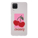 Manitoba Samsung Galaxy M33 Uyumlu Cherry Tasarımlı Baskılı Şeffaf Telefon Kılıfı