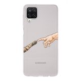 Manitoba Samsung Galaxy M33 Uyumlu El ve Pati Tasarımlı Şeffaf Telefon Kılıfı, Çok Renkli