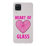 Manitoba Samsung Galaxy M33 Uyumlu Heart Of Glass Tasarımlı Şeffaf Telefon Kılıfı, Çok Renkli