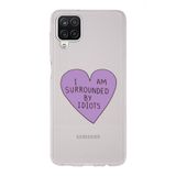 Manitoba Samsung Galaxy M33 Uyumlu I Am Surrounded Tasarımlı Şeffaf Telefon Kılıfı, Silikon, Çok Renkli