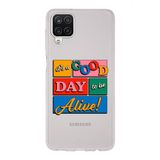 Manitoba Samsung Galaxy M33 Uyumlu, Its A Good Day Tasarımlı, Şeffaf Telefon Kılıfı, Çok Renkli