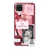 Manitoba Samsung Galaxy M33 Uyumlu Love Your Self Tasarımlı Şeffaf Telefon Kılıfı, Çok Renkli