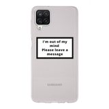 Manitoba Samsung Galaxy M33 Uyumlu Out Of Mind Tasarımlı Şeffaf Telefon Kılıfı, Çok Renkli
