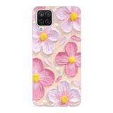 Manitoba Samsung Galaxy M33 Uyumlu Pastel Çiçek Tasarımlı Baskılı Şeffaf Telefon Kılıfı