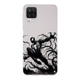 Manitoba Samsung Galaxy M33 Uyumlu Siyah Örümcek Tasarımlı Baskılı Şeffaf Silikon Telefon Kılıfı