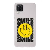 Manitoba Samsung Galaxy M33 Uyumlu Smile Tasarımlı Şeffaf Telefon Kılıfı, Silikon, Çok Renkli