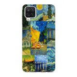Manitoba Samsung Galaxy M33 Uyumlu Van Gogh Kolaj Tasarımlı Şeffaf Telefon Kılıfı, Çok Renkli