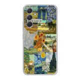 Manitoba Samsung Galaxy M34 Uyumlu Baskılı Yumuşak Silikon Şeffaf Telefon Kılıfı, Van Gogh Deseni