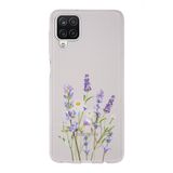 Manitoba Samsung Galaxy M53 Uyumlu Baskılı Yumuşak Silikon Şeffaf Telefon Kılıfı, Lavanta Çiçeği Deseni
