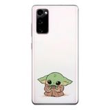 Manitoba Samsung Galaxy S20 FE Uyumlu Baby Yoda Tasarımlı Baskılı Şeffaf Silikon Telefon Kılıfı, Çok Renkli