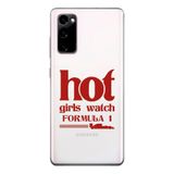 Manitoba Samsung Galaxy S20 FE Uyumlu Baskılı Yumuşak Silikon Şeffaf Telefon Kılıfı, Hot Girls Watch Formula 1, Desen
