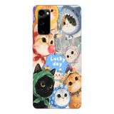 Manitoba Samsung Galaxy S20 FE Uyumlu Baskılı Yumuşak Silikon Şeffaf Telefon Kılıfı, Kedi Deseni