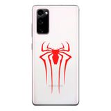 Manitoba Samsung Galaxy S20 FE Uyumlu Baskılı Yumuşak Silikon Şeffaf Telefon Kılıfı, Kırmızı Desen