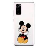 Manitoba Samsung Galaxy S20 FE Uyumlu Baskılı Yumuşak Silikon Şeffaf Telefon Kılıfı, Mickey Mouse Desen
