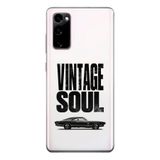 Manitoba Samsung Galaxy S20 FE Uyumlu Baskılı Yumuşak Silikon Şeffaf Telefon Kılıfı, Vintage Soul Desen