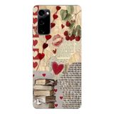 Manitoba Samsung Galaxy S20 FE Uyumlu Baskılı Yumuşak Silikon Telefon Kılıfı, Kalp ve Kitap Deseni