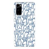 Manitoba Samsung Galaxy S20 FE Uyumlu Baskılı Yumuşak Silikon Telefon Kılıfı, Köpek Deseni, Beyaz