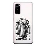 Manitoba Samsung Galaxy S20 FE Uyumlu Baskılı Yumuşak Silikon Telefon Kılıfı, Şeffaf, St. Michael Archangel Carmelite Desen