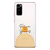 Manitoba Samsung Galaxy S20 FE Uyumlu Believe Tasarımlı Baskılı Şeffaf Telefon Kılıfı
