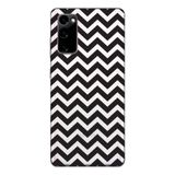 Manitoba Samsung Galaxy S20 FE Uyumlu Chevron Desen Baskılı Şeffaf Silikon Telefon Kılıfı, Çok Renkli
