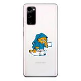 Manitoba Samsung Galaxy S20 FE Uyumlu Garfield Tasarımlı Baskılı Şeffaf Silikon Telefon Kılıfı, Çok Renkli
