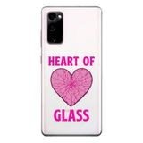 Manitoba Samsung Galaxy S20 FE Uyumlu Heart Of Glass Tasarımlı Baskılı Şeffaf Telefon Kılıfı, Çok Renkli