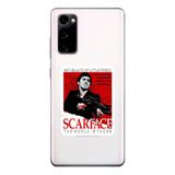 Manitoba Samsung Galaxy S20 FE Uyumlu Scarface Tasarımlı Baskılı Şeffaf Telefon Kılıfı, Çok Renkli