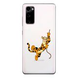Manitoba Samsung Galaxy S20 FE Uyumlu Tiger Tasarımlı Baskılı Şeffaf Silikon Telefon Kılıfı, Çok Renkli