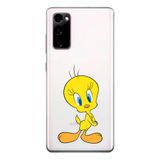 Manitoba Samsung Galaxy S20 FE Uyumlu Tweety Tasarımlı Baskılı Şeffaf Telefon Kılıfı