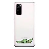 Manitoba Samsung Galaxy S20 FE Uyumlu Yoda Tasarımlı Baskılı Şeffaf Silikon Telefon Kılıfı