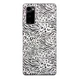 Manitoba Samsung Galaxy S20 FE Uyumlu Zebra Leopar Desen Baskılı Şeffaf Silikon Telefon Kılıfı