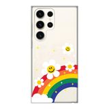 Manitoba Samsung Galaxy S22 Ultra ile Uyumlu Baskılı Yumuşak Silikon Şeffaf Telefon Kılıfı