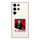 Manitoba Samsung Galaxy S22 Ultra Uyumlu Baskılı Yumuşak Silikon Şeffaf Telefon Kılıfı, Scarface Desen