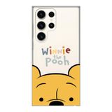 Manitoba Samsung Galaxy S22 Ultra Uyumlu Baskılı Yumuşak Silikon Telefon Kılıfı, Şeffaf, Winnie the Pooh Desen
