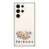 Manitoba Samsung Galaxy S22 Ultra Uyumlu Friends Tasarımlı Baskılı Şeffaf Telefon Kılıfı