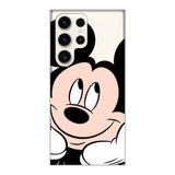 Manitoba Samsung Galaxy S22 Ultra Uyumlu Mickey Tasarımlı Baskılı Şeffaf Telefon Kılıfı