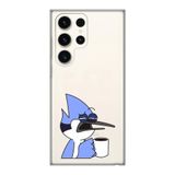 Manitoba Samsung Galaxy S22 Ultra Uyumlu Mordecai Tasarımlı Baskılı Şeffaf Telefon Kılıfı