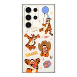 Manitoba Samsung Galaxy S22 Ultra Uyumlu Tigger Tasarımlı Baskılı Şeffaf Telefon Kılıfı