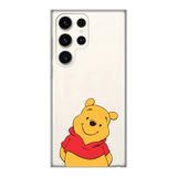 Manitoba Samsung Galaxy S23 Ultra Uyumlu Baskılı Yumuşak Silikon Telefon Kılıfı, Şeffaf, Winnie the Pooh Desen
