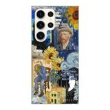 Manitoba Samsung Galaxy S23 Ultra Uyumlu Baskılı Yumuşak Silikon Telefon Kılıfı, Van Gogh Deseni