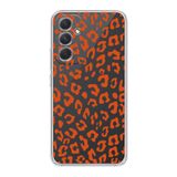 Manitoba Samsung Galaxy S24 Plus Uyumlu Leopar Tasarımlı Baskılı Şeffaf Telefon Kılıfı