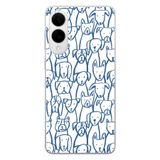 Manitoba Samsung Galaxy S25 Edge Uyumlu Baskılı Yumuşak Silikon Şeffaf Telefon Kılıfı, Köpek Deseni