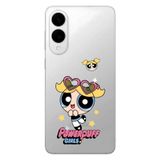 Manitoba Samsung Galaxy S25 Edge Uyumlu Baskılı Yumuşak Silikon Şeffaf Telefon Kılıfı, Powerpuff Girls Desen