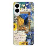 Manitoba Samsung Galaxy S25 Edge Uyumlu Baskılı Yumuşak Silikon Şeffaf Telefon Kılıfı, Van Gogh Deseni