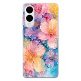 Manitoba Samsung Galaxy S25 Edge Uyumlu Baskılı Yumuşak Silikon Telefon Kılıfı, Çiçek Desen, Şeffaf