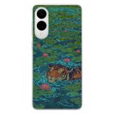 Manitoba Samsung Galaxy S25 Edge Uyumlu Baskılı Yumuşak Silikon Telefon Kılıfı, Kaplan Desen