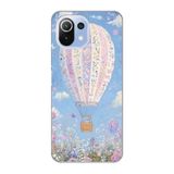 Manitoba Xiaomi Mi 11 Lite ile Uyumlu Baskılı Yumuşak Silikon Şeffaf Telefon Kılıfı, Çiçek Balon Deseni