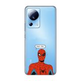 Manitoba Xiaomi Mi 13 Lite Uyumlu Baskılı Yumuşak Silikon Şeffaf Telefon Kılıfı, Spider-Man Desen